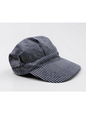 Railroad Train Conductor Hat Rothco Striped Engineer Cap Blue White Striped